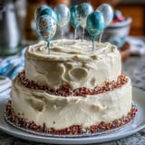 Two-Tier Cake with Balloons