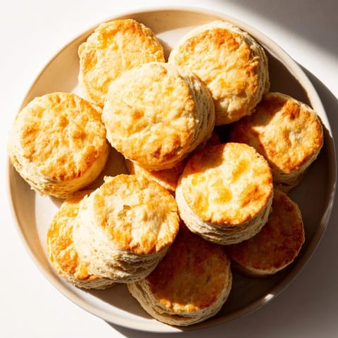 Warm, flaky buttermilk biscuits with a crisp exterior, perfect for savory breakfasts.