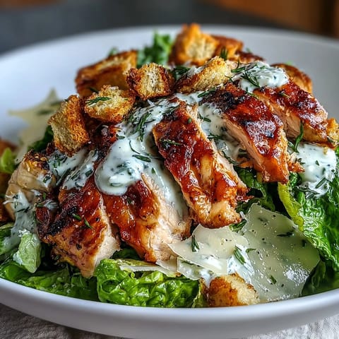Topped with freshly grated parmesan, this Caesar Chicken Bowl looks hearty and colorful, perfect for a quick, protein-rich dinner.
