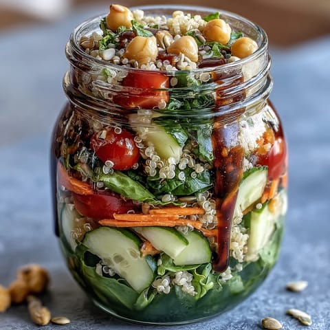 Vibrant mason jar salads layered with fresh greens, veggies, and protein for healthy meal prep.