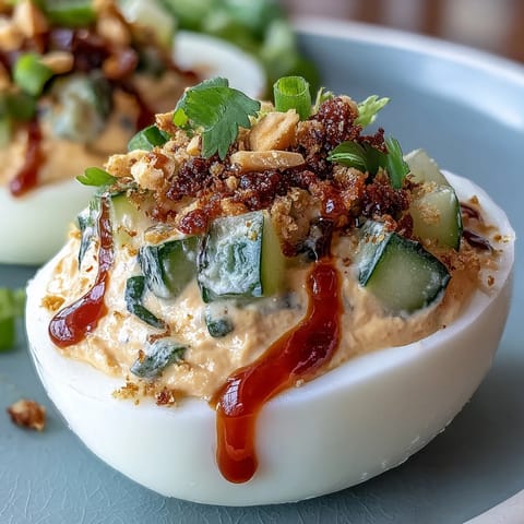 Thai Peanut Deviled Eggs