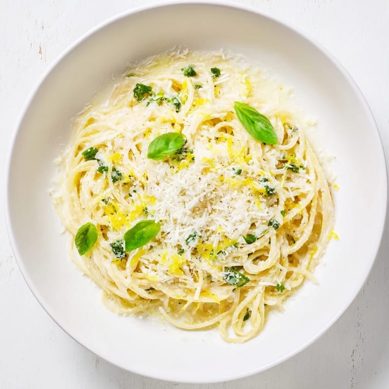 A comforting bowl of lemon ricotta pasta garnished with extra cheese and zest, perfect for a weeknight dinner.