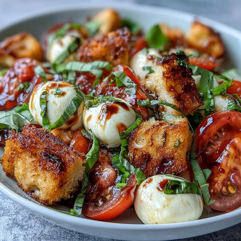 A plated Caprese Salad Bowl with juicy tomato slices and mozzarella, ready for a quick vegetarian dinner or lunch.