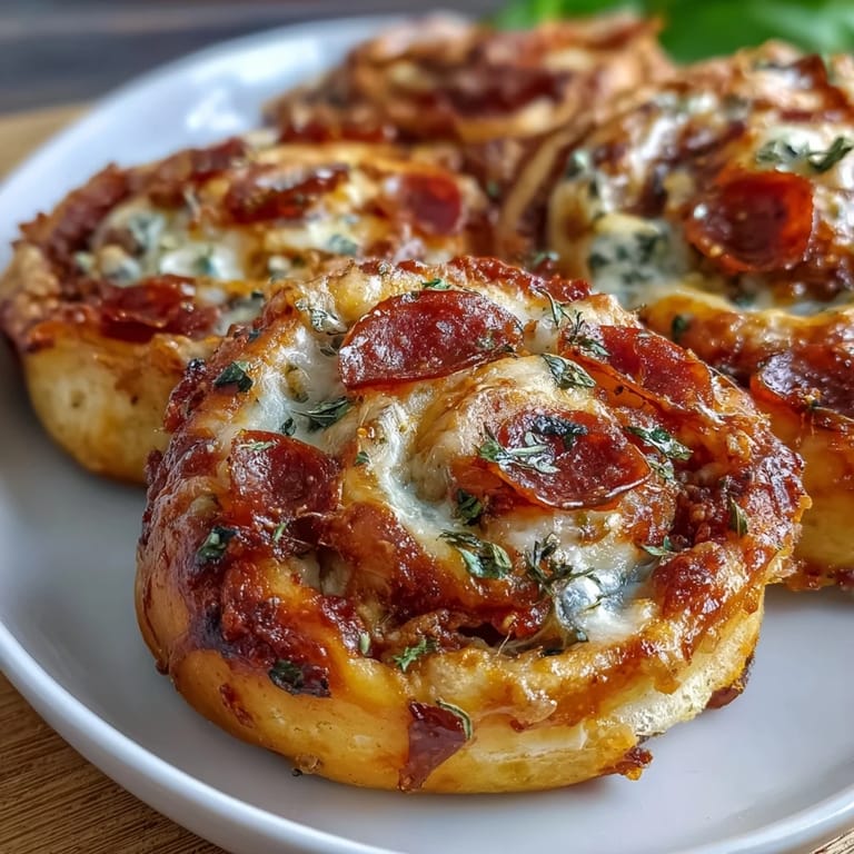 Warm, cheesy Pizza Pinwheels filled with pepperoni and marinara, baked to golden perfection and ready to share.